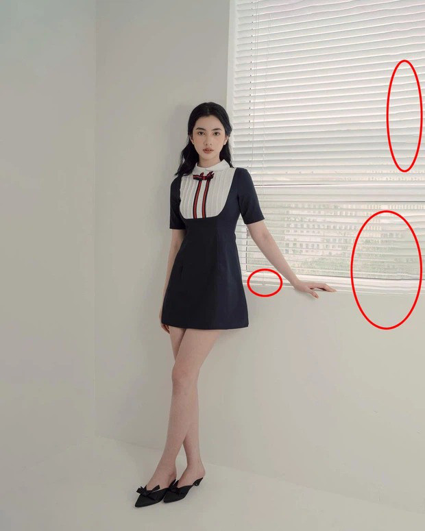 Tuy nhiên cái khó của Cẩm Đan là cô nàng lại thường để lộ dấu vết photoshop ảnh khá rõ ràng.