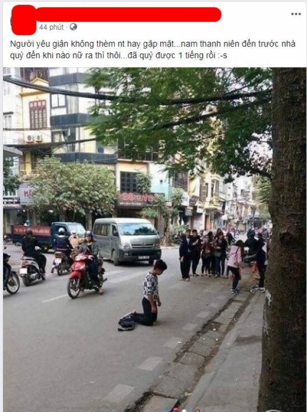 Đồng quan điểm với P.M.L là M.N.P bày tỏ: "Đầu gối đàn ông có vàng, tại sao lại phải quỳ để chứng tỏ mình hối lỗi. Hãy ngẩng mặt lên chấp nhận nếu bạn sai. Còn nếu sự việc chưa rõ ràng thì nên tìm gặp thẳng để nói cho rõ".