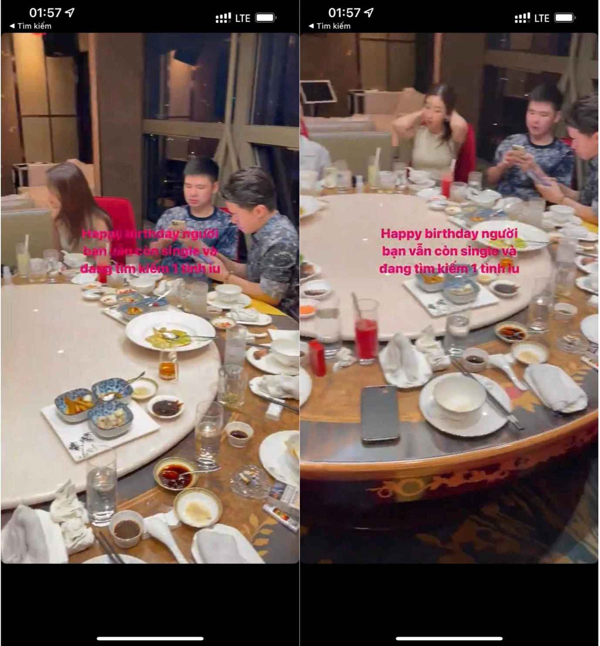 Một lần khác, trên story của người bạn của cả hai đăng tải khoảnh khắc trong một sự kiện nhưng Đỗ Mỹ Linh và Đỗ Vinh Quang lại vô tình lọt vào khung hình đó. Cả hai có những cử chỉ thân thiết.