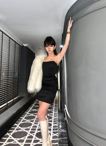 Nhan sắc nổi bật của Linh My khiến không ít người khen ngợi.