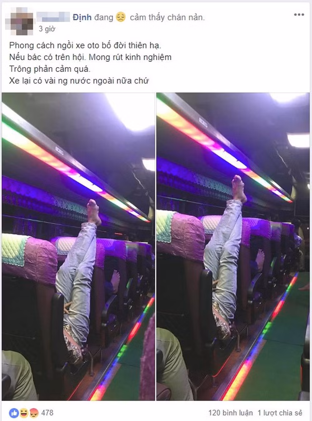 "Chẳng có chút lịch sự nào cả, bác ấy không hiểu được phép lịch sự tối thiểu ở nơi công cộng à?" hay "Mùa dịch thế này mà không đeo khẩu trang là quá nguy hiểm! Xe khách là không gian hẹp, nguy cơ lây nhiễm rất cao!" là những dòng bình luận dân mạng để lại bày tỏ sự bức xúc với cách hành xử của người phụ nữ.