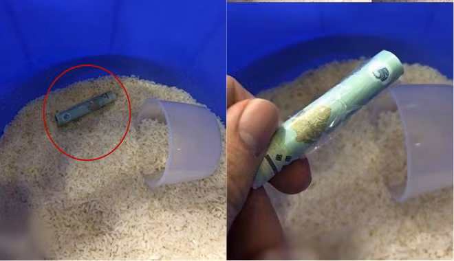 Với phương châm "chỗ nguy hiểm nhất là chỗ an toàn nhất", cánh mày râu cất ngay quỹ đen trong thùng gạo của vợ và cái kết...