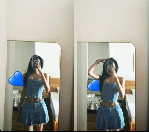 "Em phải đính chính lại ngay vì em không có bóp ảnh. Eo con 55, chỉnh nữa thì ghê lắm trời!", Doãn Hải My viết.