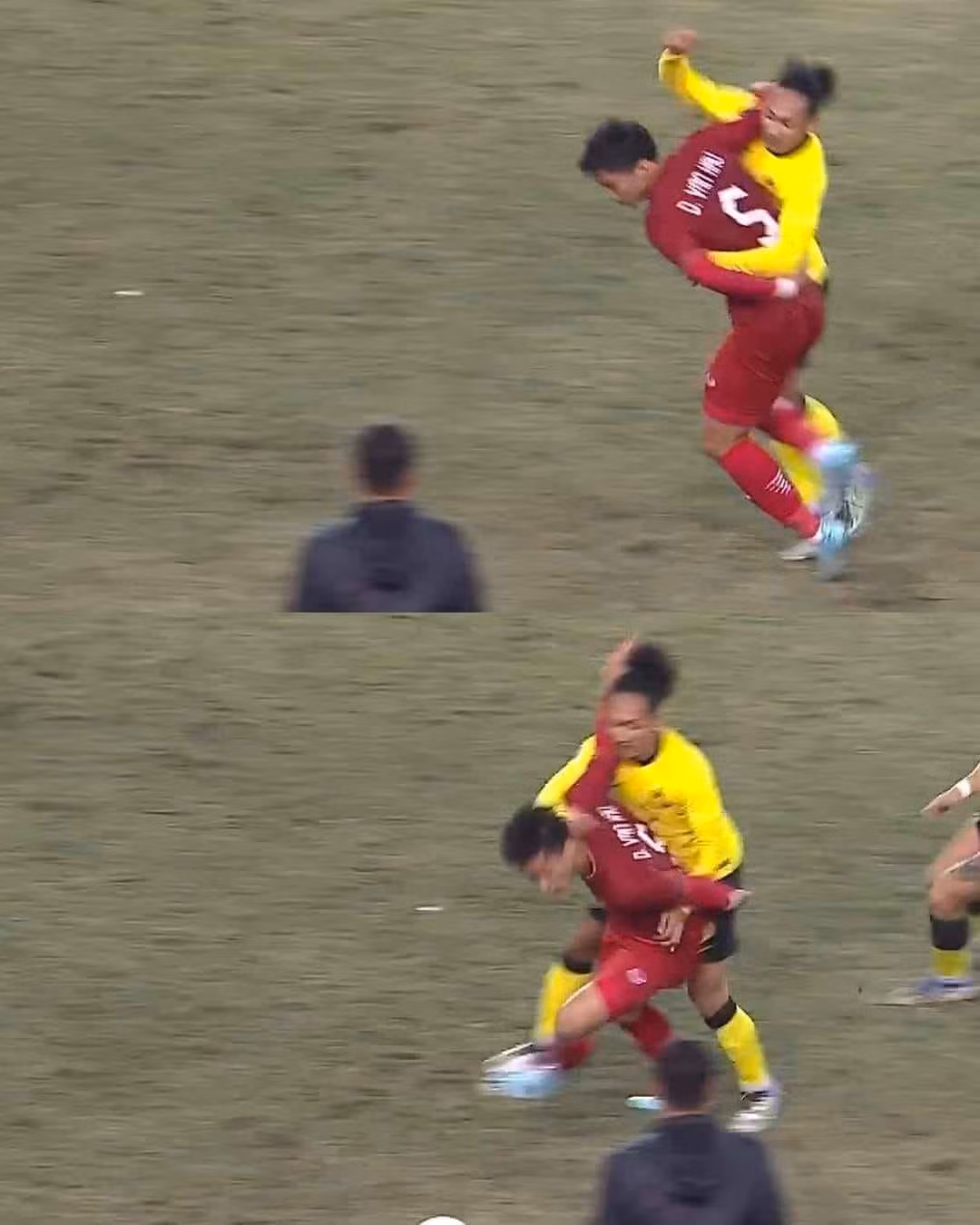 Cụ thể, một số tình huống va chạm, nhiều người cho rằng cầu thủ Đoàn Văn Hậu có nhiều động tác thừa, sử dụng tiểu xảo, thậm chí bị nhận xét bạo lực với đội bạn.