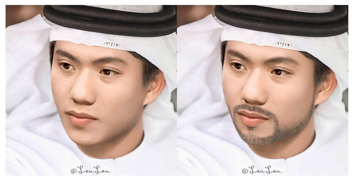 Gương mặt thư sinh của Phan Văn Đức qua bàn tay của fan lại khá bụi bặm và nam tính.