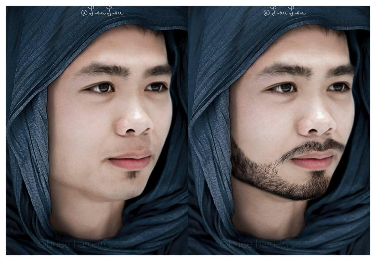 Công Phượng khá thần bí trong chiếc khăn đội đầu biểu tượng của người UAE.