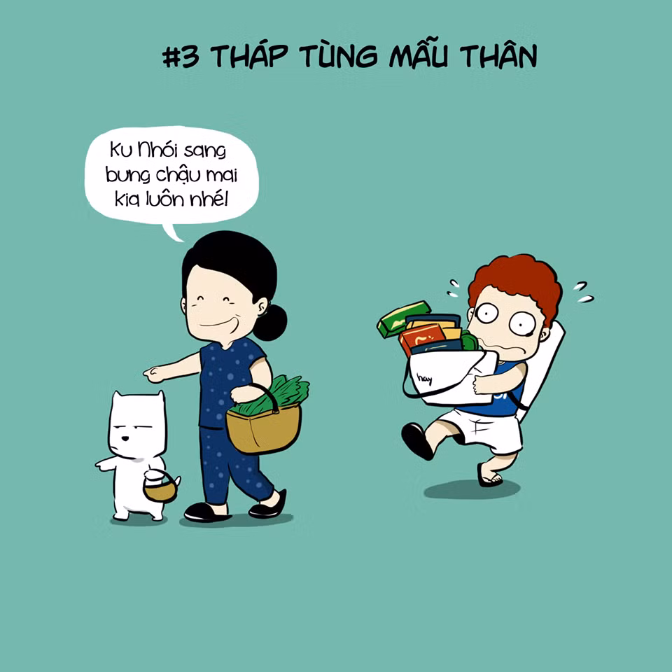 Bên cạnh đó, việc tháp tùng các mẹ đi sắm đồ dịp trước Tết cũng khiến các bạn trẻ cảm thấy phát ớn. Bởi họ phải chen lấn và làm công việc khuân vác.