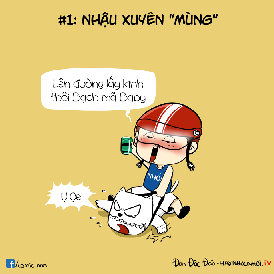 Mỗi dịp Tết đến xuân sang, cánh mày râu lại lấy việc nhậu nhẹt làm tiêu chí của mình. Họ mải miết uống rượu bia và coi thứ đó là một phần chào mừng năm mới.