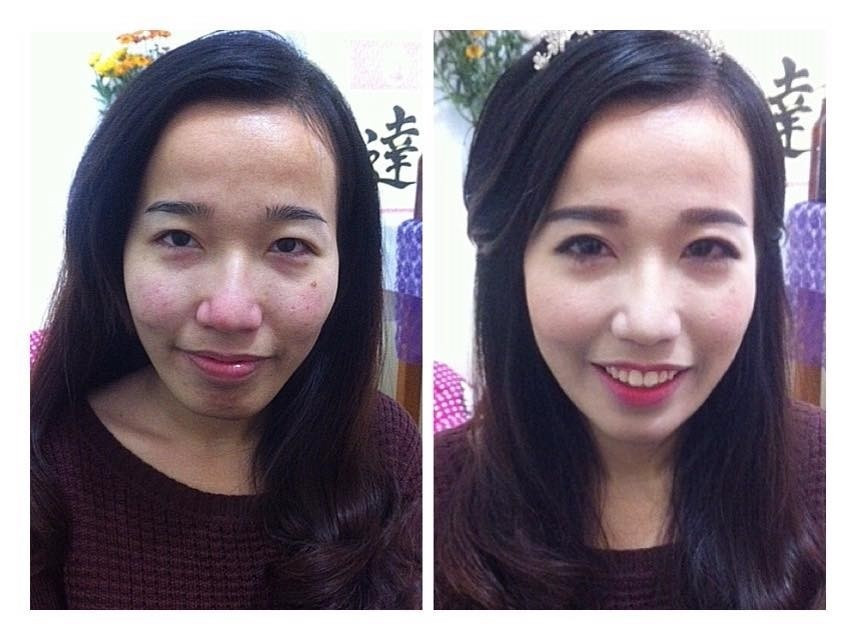 Thậm chí, không ít trường hợp sau khi trang điểm, bạn bè, người thân chẳng thể nhận ra.