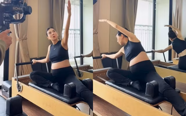 Người đẹp VTV cũng tích cực duy trì thói quen tập pilates.