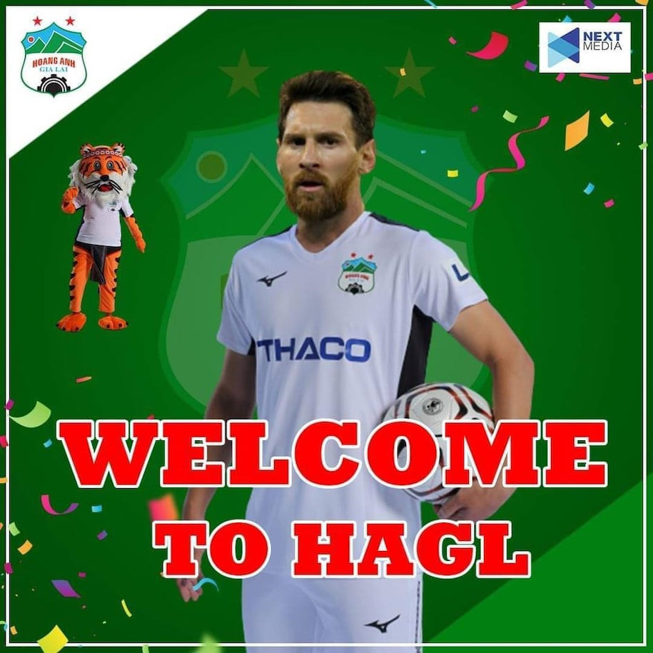 Các fan HAGL cũng không chịu kém cạnh khi họ muốn đưa Messi về với "phố Núi".