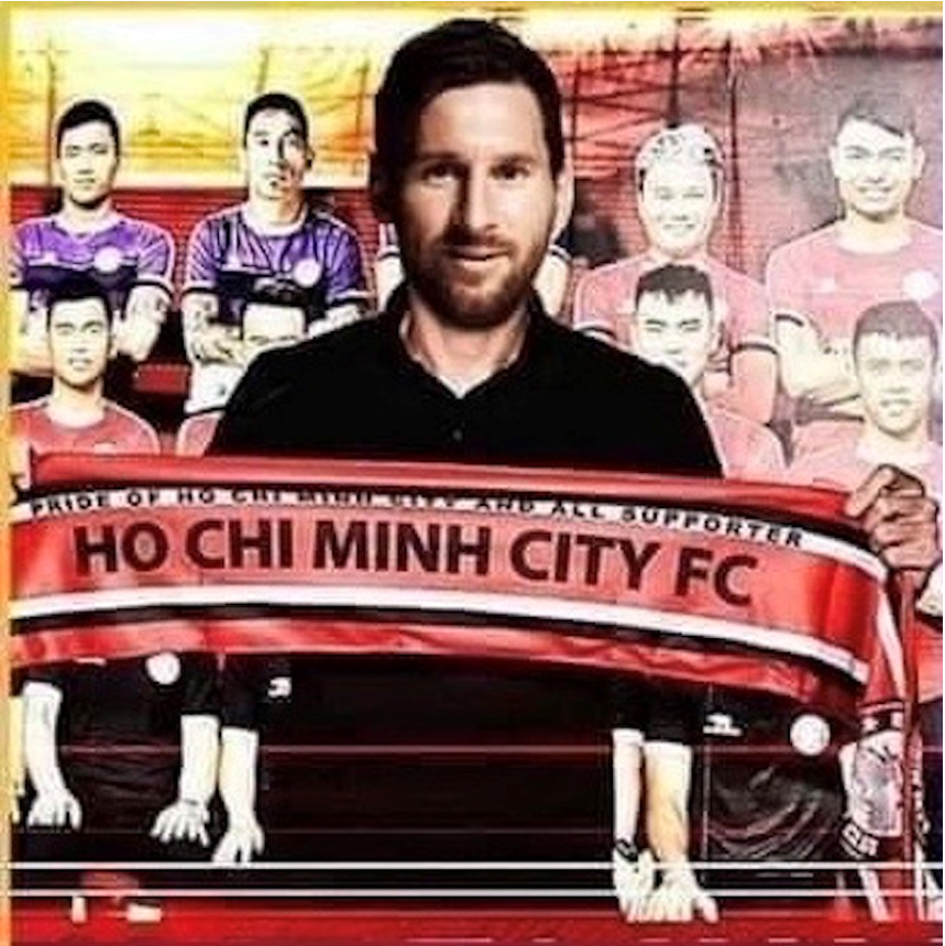 Nhiều fan đùa vui rằng chỉ có CLB TP.HCM mới đủ trả lương cho Messi