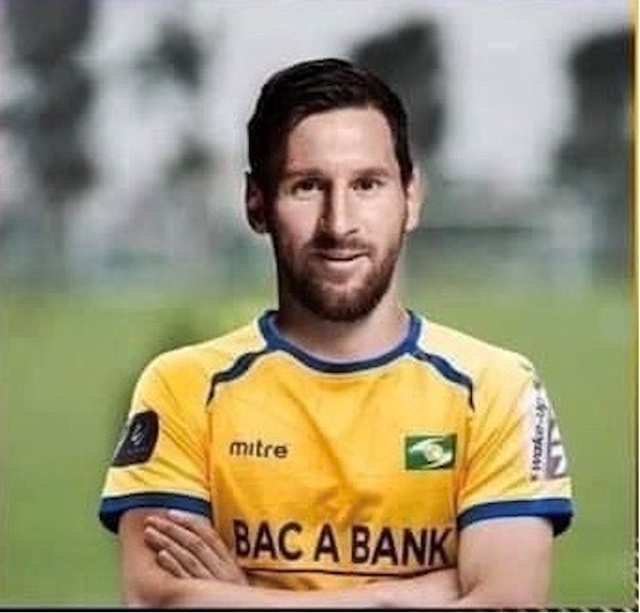 Tiền đạo Hồ Tuấn Tài khá thích thú với ảnh chế Messi khoác áo SLNA