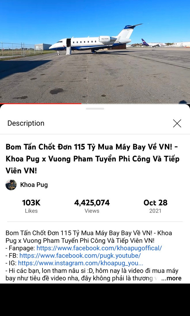 Cuối video, người "bóc phốt" xin phép được đổi tên Khoa Pug và Vương Phạm thành Khoa "nổ" và Vương "nổ" vì "chém gió có hệ thống, nói xạo chuyên nghiệp, nhuần nhuyễn, đánh lừa cộng đồng mạng Việt Nam". Hiện chưa rõ, thực hư câu chuyện trên ra sao và netizen vẫn vô cùng hào hứng với cái kết.