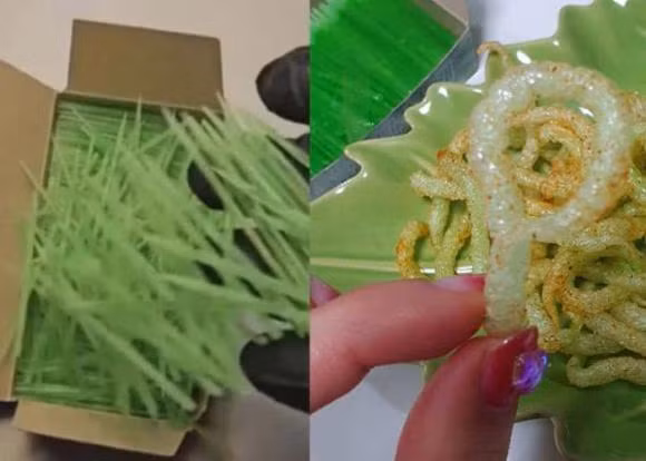 Được biết, những chiếc tăm xanh này có thể phồng lên khi được đem chiên là do phần lớn tăm xỉa răng ở Hàn Quốc đều được làm từ tinh bột ngô hoặc khoai tây trộn với sorbitol, một loại rượu có đường có trong trái cây và cũng có tác dụng như thuốc nhuận tràng tự nhiên ở nồng độ lớn. Do đó, về cơ bản, những chiếc tăm này đều được làm từ thành phần hữu cơ tự nhiên, có khả năng phân hủy sinh học và hòa tan trong nước.