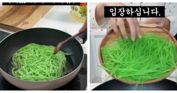 Theo đó, để chế biến món ăn kỳ quái này, những người này đã sử dụng một hộp tăm dùng để vệ sinh răng miệng của Hàn Quốc. Tiếp theo, họ chiên những chiếc tăm này trong chảo ngập dầu để những chiếc tăm phồng lên tựa như món phồng tôm.