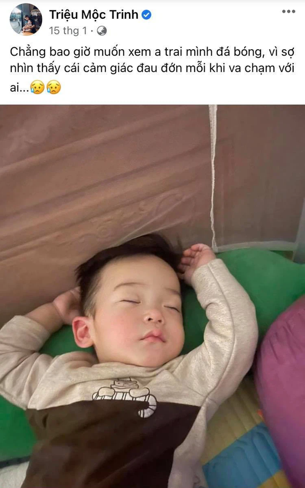 Mộc Trinh sợ nhất là thấy cảnh chồng mình gặp chấn thương. Cô từng chia sẻ trên trang cá nhân rằng: "Chẳng bao giờ muốn xem anh trai mình đá bóng, vì sợ nhìn thấy cái cảm giác đau đớn mỗi khi va chạm với ai".