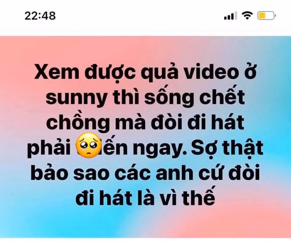 Nhiều chị em cũng tỏ ra việc mất niềm tin vào việc hội anh em xin đi hát karaoke.