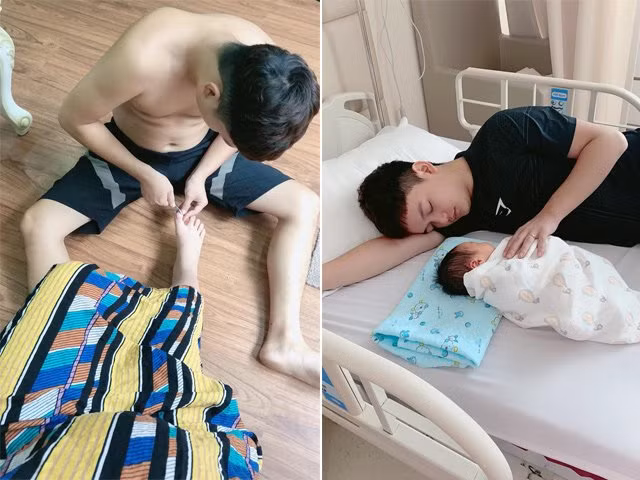 Thay vợ chăm con là điều mà nhiều người chồng nên làm khi bà xã ở cữ.