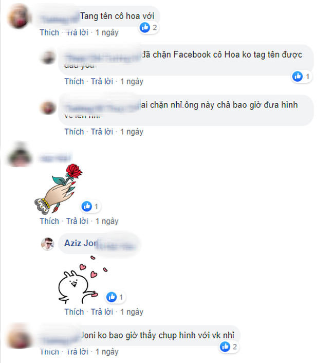 Thậm chí, ở một diễn biến khác, có người còn mạnh dạn đoán rằng Joni đã block Facebook của cô dâu 65 tuổi Nguyễn Thị Hoa.