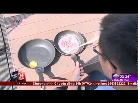 Cách đây 1 năm cũng chính chương trình Chuyển động 24h của VTV cũng đã thực hiện clip thí nghiệm rán trứng không cần mỡ.