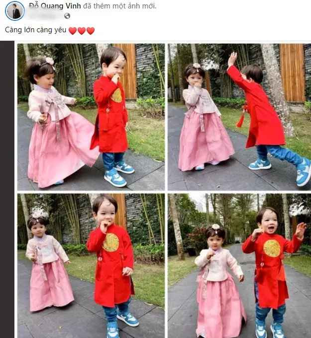 Các bé cháu nội bầu Hiển được đầu tư trang phục vào mỗi dịp lễ, tết.