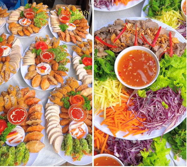 Đặc biệt, món lẩu - điểm nhấn của bàn tiệc tất nhiên cũng là sự kết hợp của nhiều nguyên liệu, rau củ với đủ các màu.