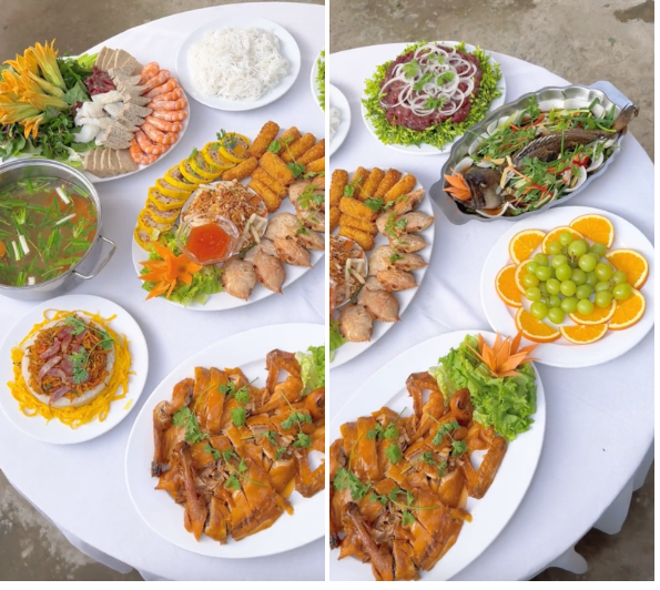 Một mâm cỗ cưới ở miền Tây