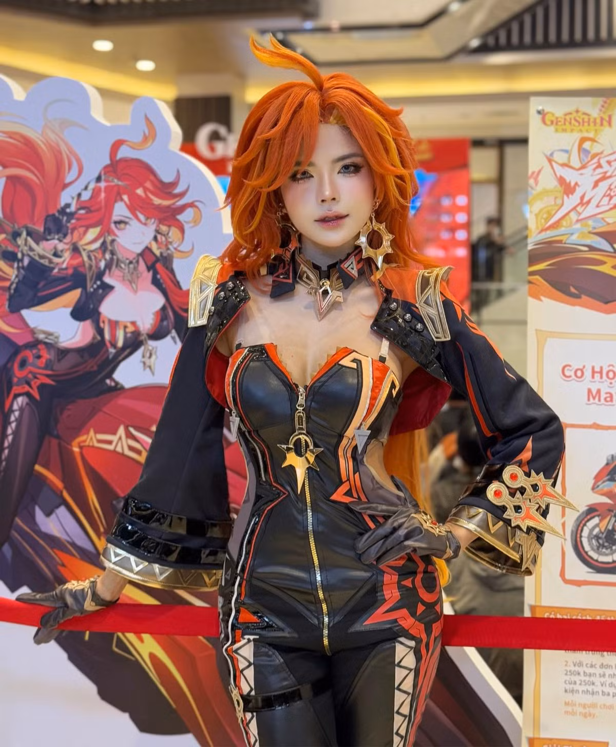 Mới đây, Mai Dora lại tiếp tục lựa chọn cosplay, biến hình thành nhân vật Hoả Thần Mavuika trong tựa game Genshin Impact.
