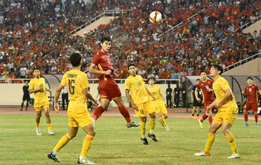 Bàn thắng vào lưới U23 Thái Lan ở trận chung kết SEA Games 31 là điển hình khi Nhâm Mạnh Dũng được đá vị trí tiền đạo sở trường.