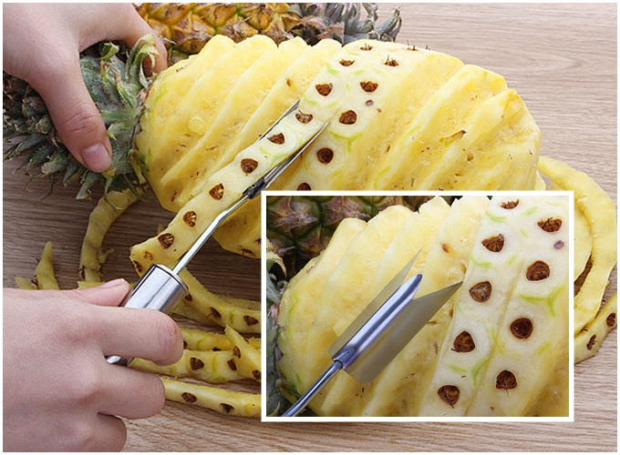 Còn loại dứa phổ biến ở Việt Nam thì quả nhỏ hơn, ăn ngon và ngọt hơn nhưng cần phải gọt khéo léo hơn, bởi nếu không thì phần ruột không còn nhiều.