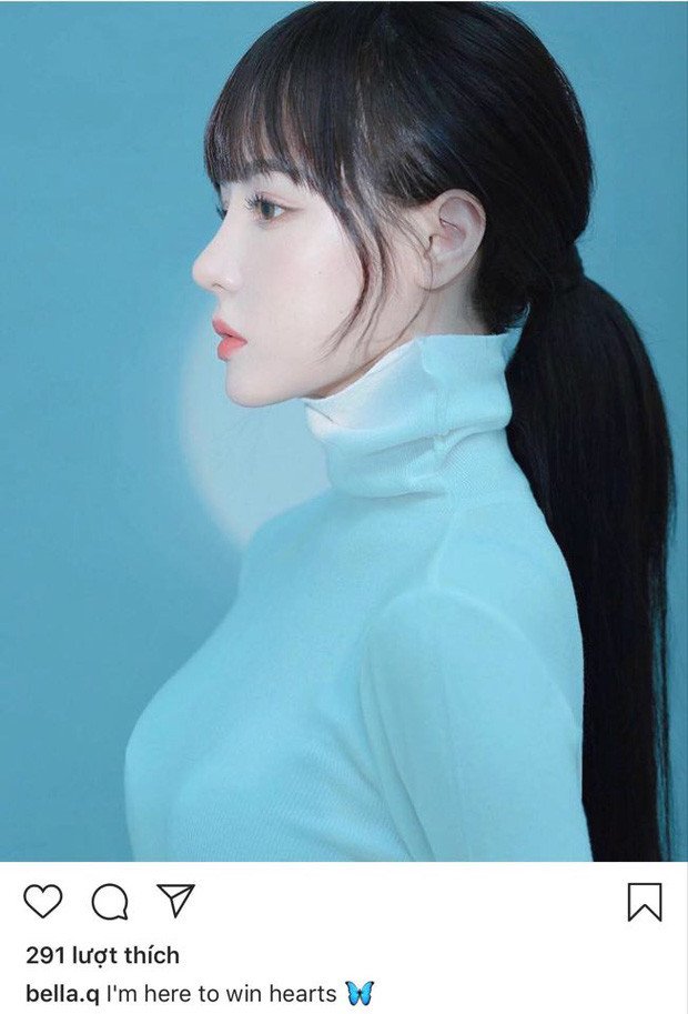 Trên trang cá nhân, Bella Q thường xuyên khoe những bức ảnh với góc nghiêng đẹp không thể chốt từ.