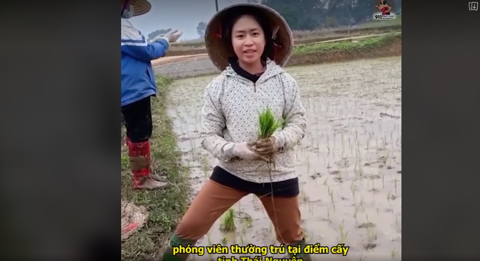 Đoạn clip của nữ TikToker "nhập vai" phóng viên thường trú tuy chỉ dài 30s nhưng đã thu hút được sự chú ý của đông đảo cư dân mạng.