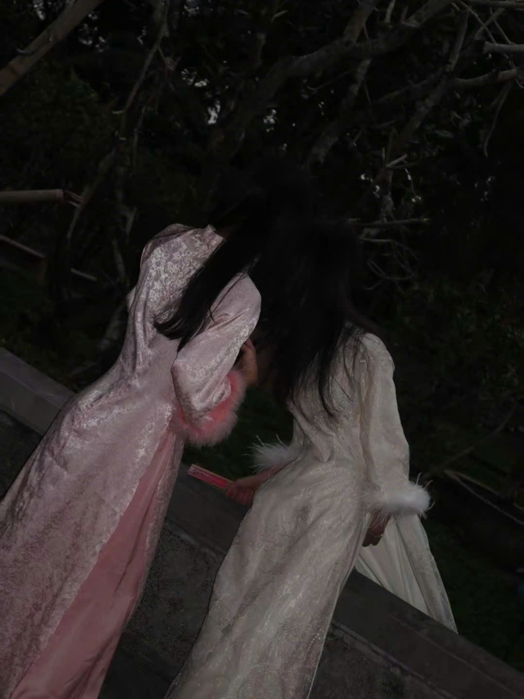 Chưa dừng lại những bức ảnh hướng dẫn tạo dáng chụp ảnh Tết 2024 đến với 2 bạn nữ mặc áo dài trắng và hồng này.