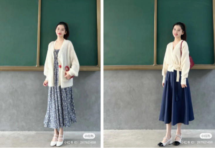 Những bức ảnh khoe đồ của cô thường được chụp vào giờ ra chơi, ngay tại khu vực bục giảng, nhà trường và phụ huynh học sinh đều không có ý kiến gì.