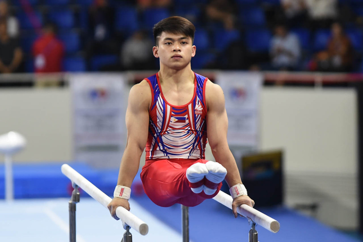 Carlos Yulo (Philippines) là nhà cựu vô địch thế giới. Ở SEA Games 32, Yulo tự tin giành thêm 7 huy chương vàng và 7 huy chương bạc.