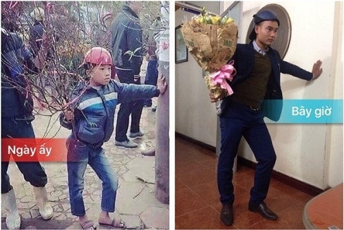 Ngày ấy em bán đào nhưng bây giờ em chuyển nghề qua bán hoa nhé.