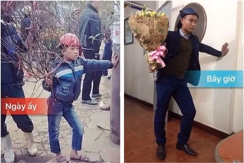 Ngày ấy em bán đào nhưng bây giờ em chuyển nghề qua bán hoa nhé.