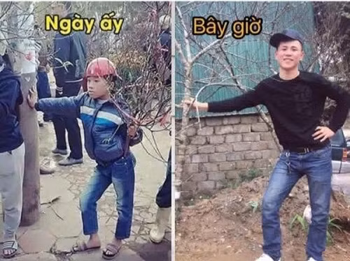 Dù không ai biết chính xác bức ảnh này xuất hiện lần đầu tiên là ở đâu, từ khi nào, nhưng cứ đúng dịp cận Tết, nó lại trở thành nguôn cảm hứng “cover” bất tận cho dân mạng.