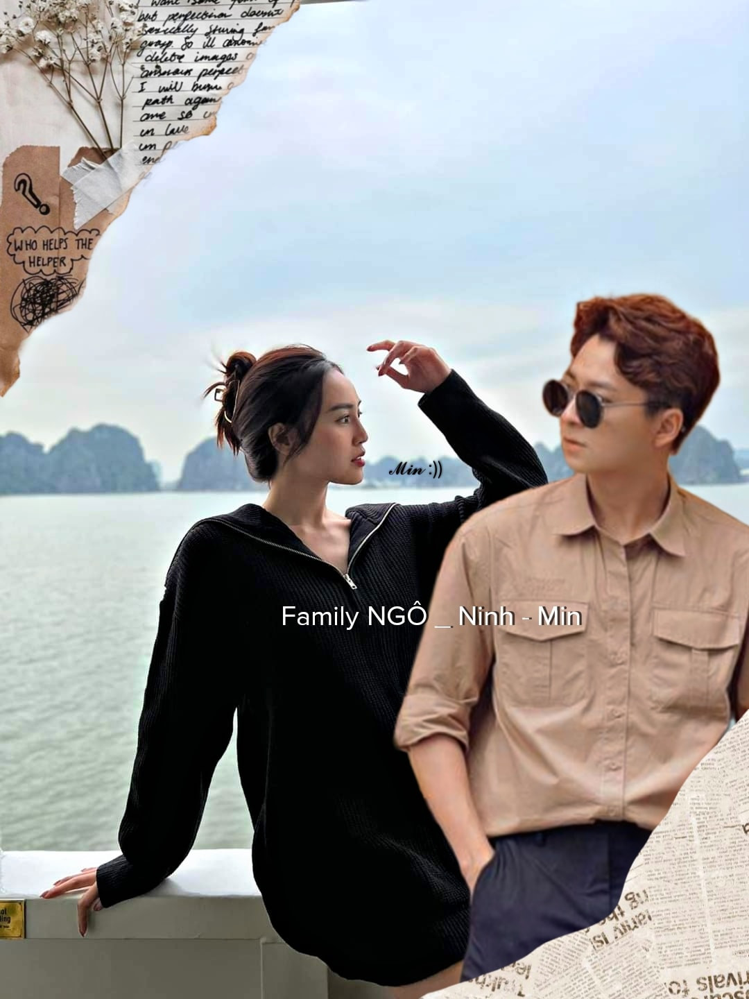 Không chỉ có Karik, Ngô Kiến Huy cũng là nam phụ được dân mạng đưa vào những bức ảnh có mặt Ninh Dương Lan Ngọc.