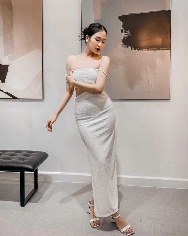 Hồ Quyên luôn xuất hiện với vẻ ngoài chỉn chu, sang trọng. Người đẹp phố núi chuộng phong cách gợi cảm, quyến rũ.