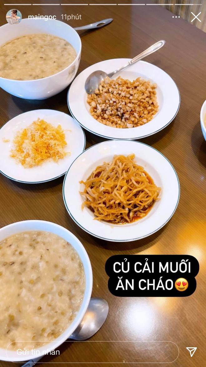 Instagram cá nhân của BTV đẹp nhất VTV là những bữa ăn ngon lành, bắt mắt. Mai Ngọc cũng từng chia sẻ rằng đang bị ốm sau chuyến du lịch Đà Nẵng nên tự giác thực hiện cách ly tại nhà.