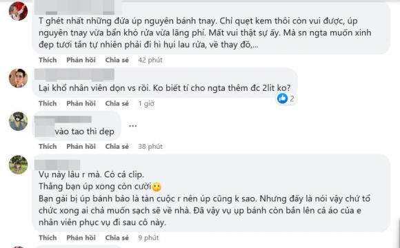 Hành động úp bánh kem vô cùng nguy hiểm bởi nhiều người phát hiện trong một số chiếc bánh kem có gắn tăm, que nhọn để định hình, rất nguy hiểm nếu úp vào mặt.