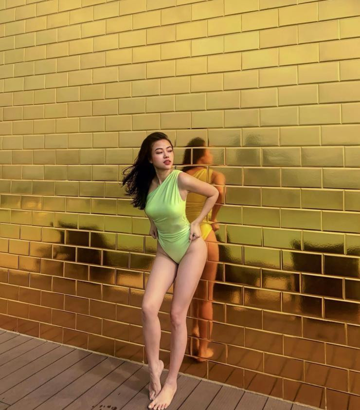 Về bí quyết tập luyện để giữ dáng, hot girl hàng không Phương Ly chọn tập gym.