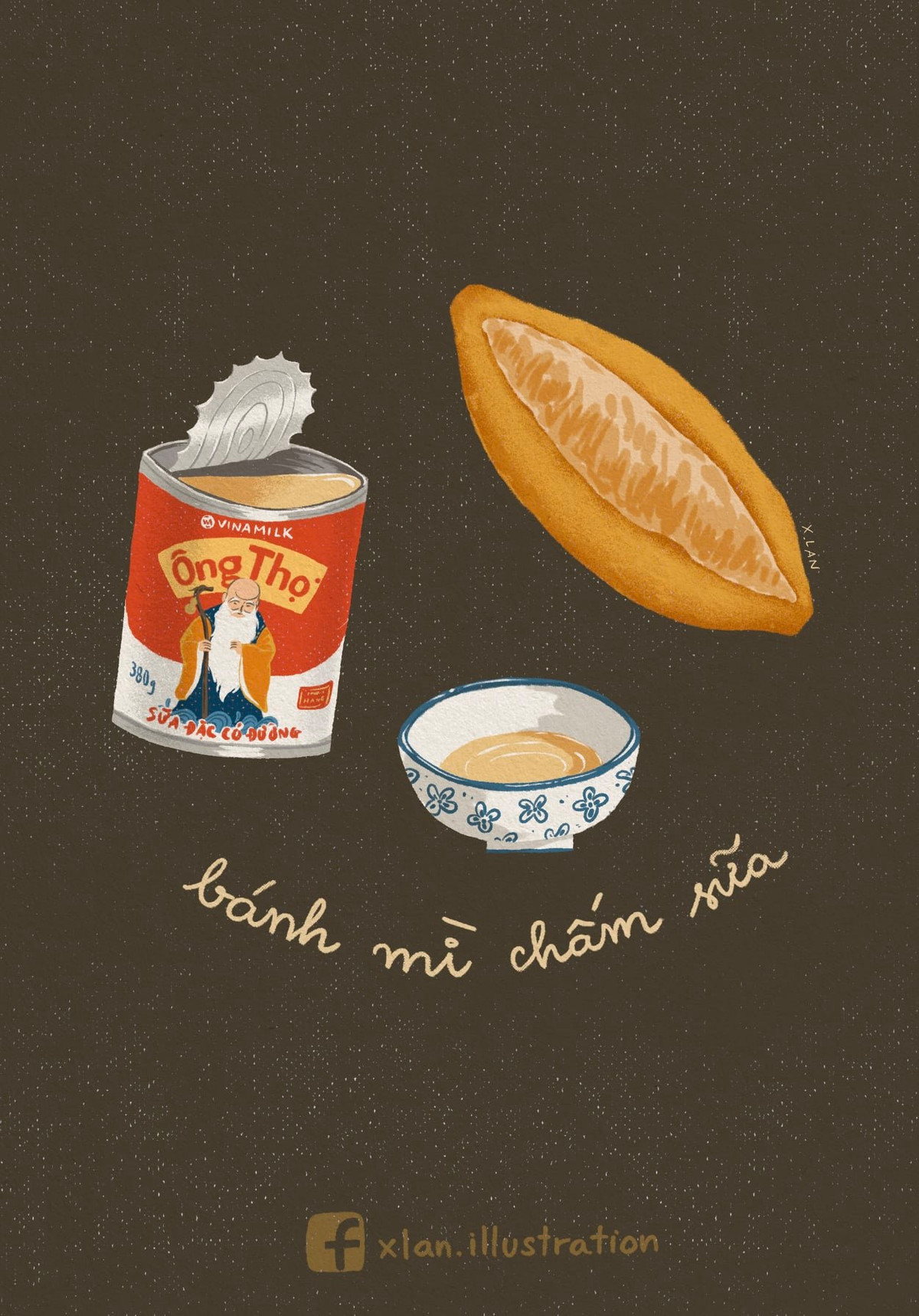 Mới đây, họa sĩ kiêm blogger Nguyễn Vũ Xuân Lan (@xlan.illustration) đã sáng tạo ra bộ tranh món ăn tuổi thơ mà ai nhìn qua cũng bồi hồi và thèm thuồng bởi độ ngon "nhức nách" của nó.