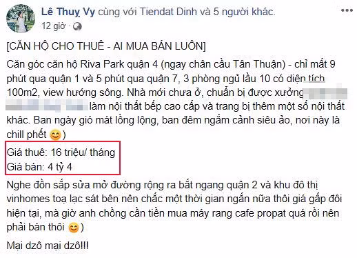 Vo chong rapper Tien Dat ban nha 4 ty chi de mua…may rang ca phe?