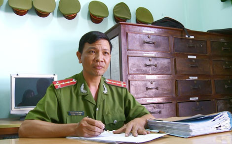 Thiếu tá Nguyễn Thanh Phong - Phó trưởng Phòng Cảnh sát Hình sự Công an Long An.