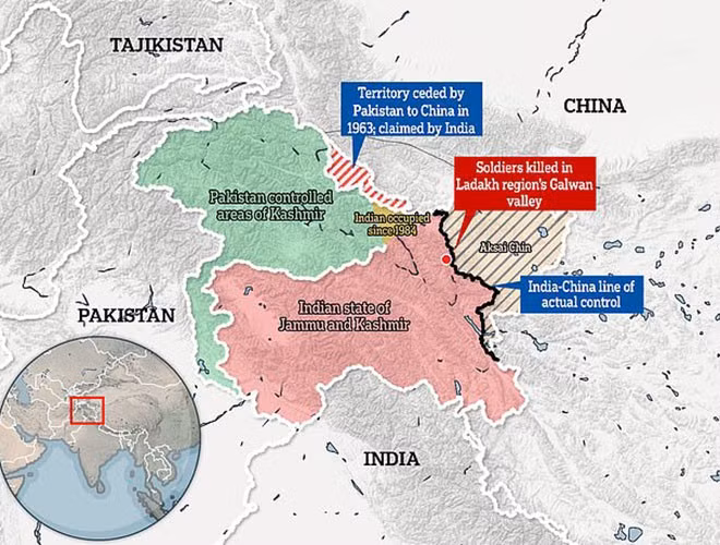 Trung Quốc và Ấn Độ cùng chung đường biên giới dài 3.500 km. Năm 1962, hai bên đã xảy ra chiến tranh và kể từ đó tới nay, binh sĩ hai nước đã nhiều lần đụng độ, mặc dù lần cuối súng nổ trên biên giới đã là từ thập niên 1970.