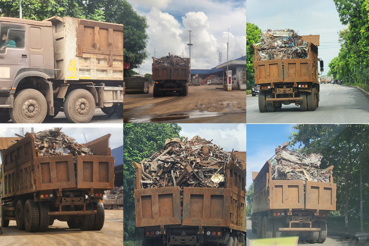 Bát nháo xe chở phế liệu cho Công ty Thép Hoà Phát Hưng Yên - Hình 2 Bat nhao xe cho phe lieu cho Cong ty Thep Hoa Phat Hung Yen-Hinh-2