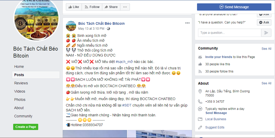 Bitcoin Coffee VN ram ro quang cao san pham Boc tach chat beo khong phep?-Hinh-2